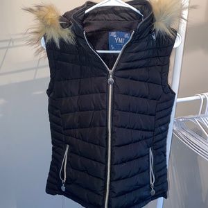 YMI, Black Vest with Hood